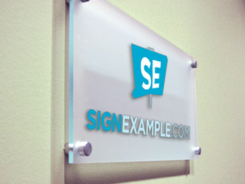Sign Panel installed with Standoffs